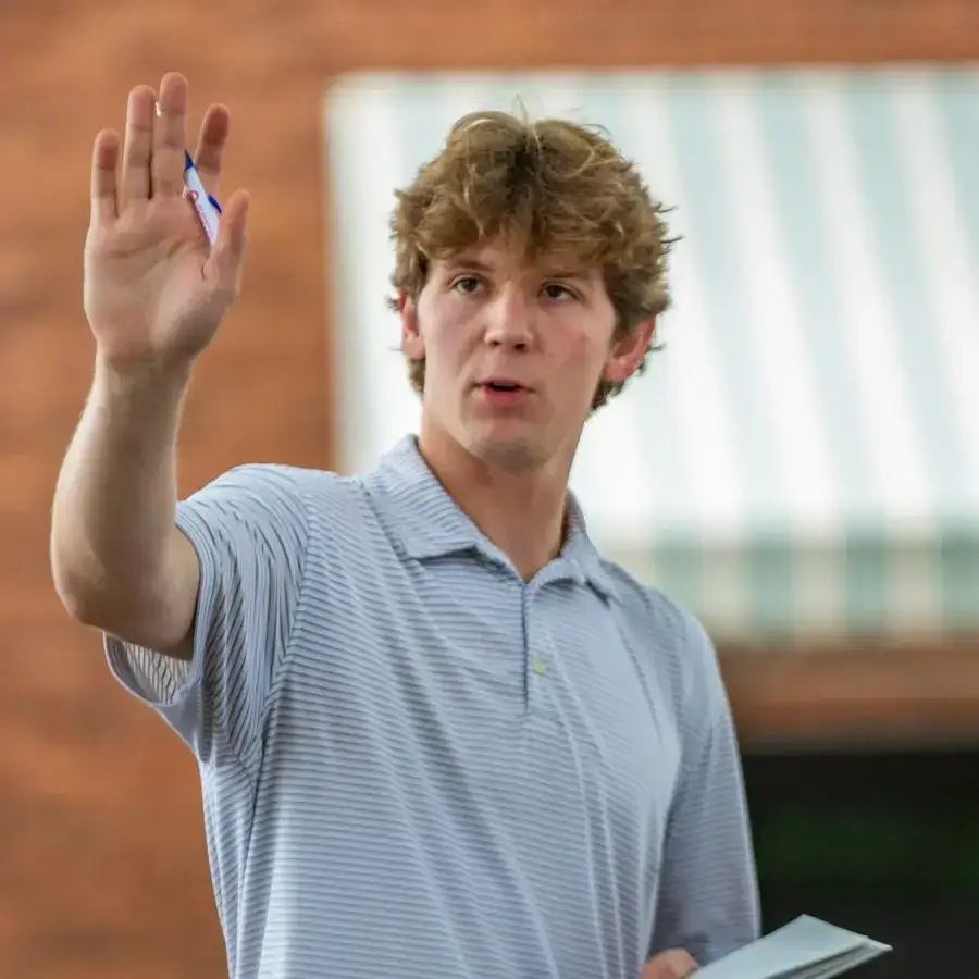 William Potter presenting