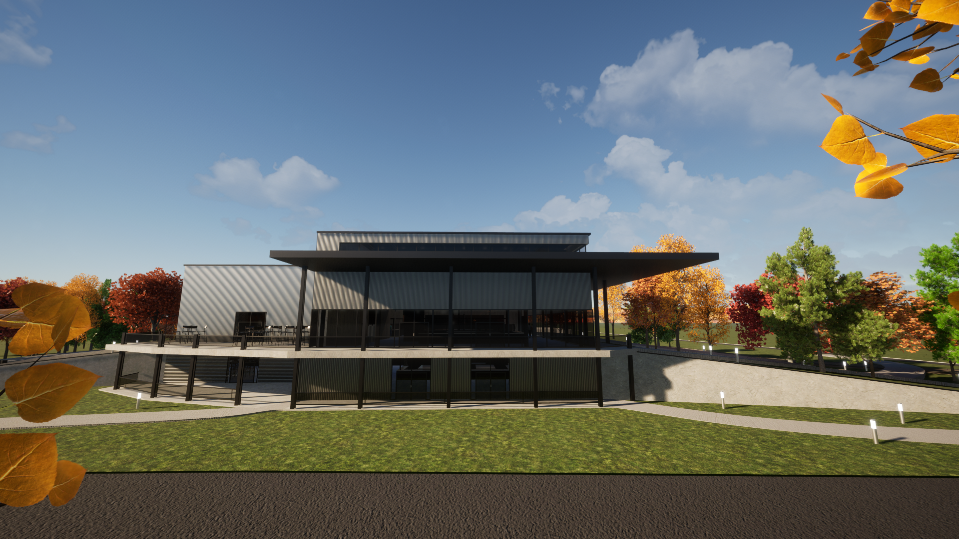Marketplace front elevation by day