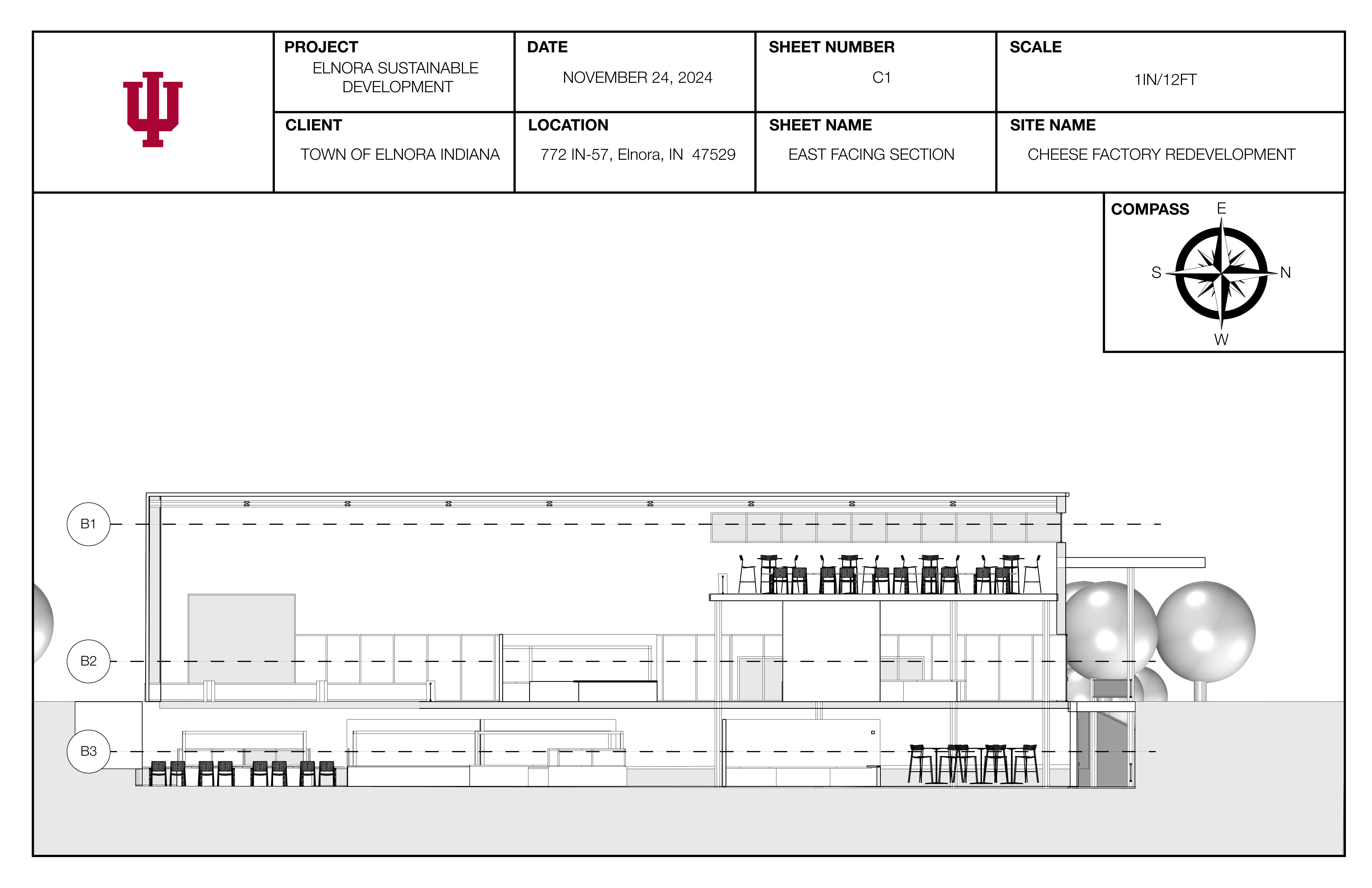 East Facing Section — C1