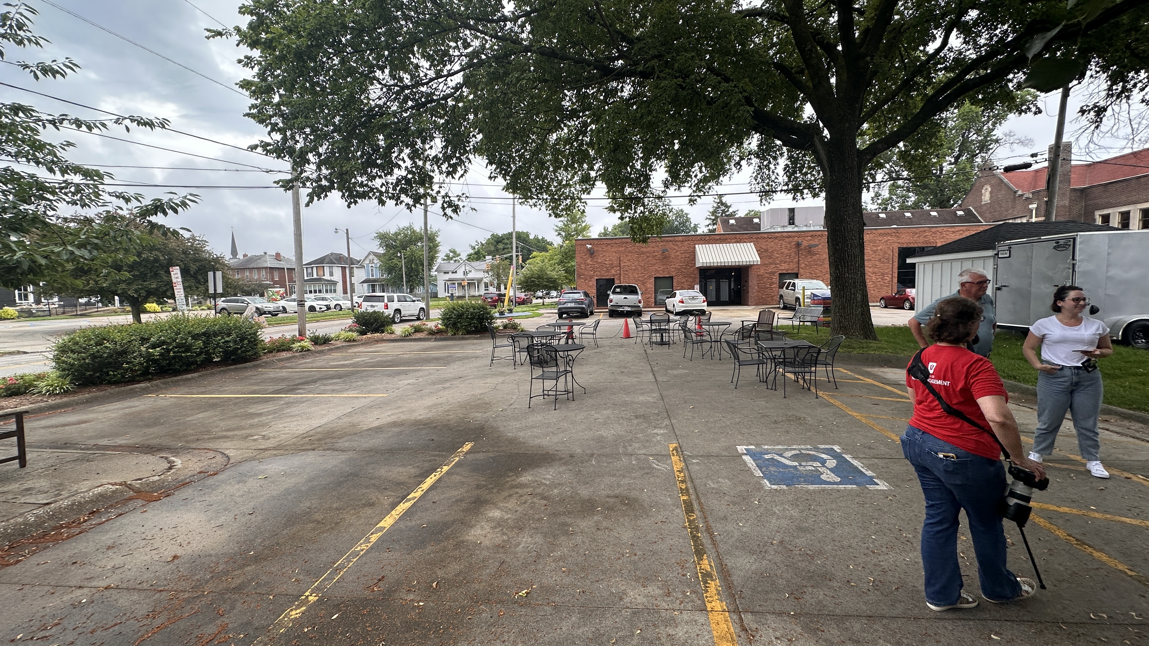 Site visit — the full parking-lot space