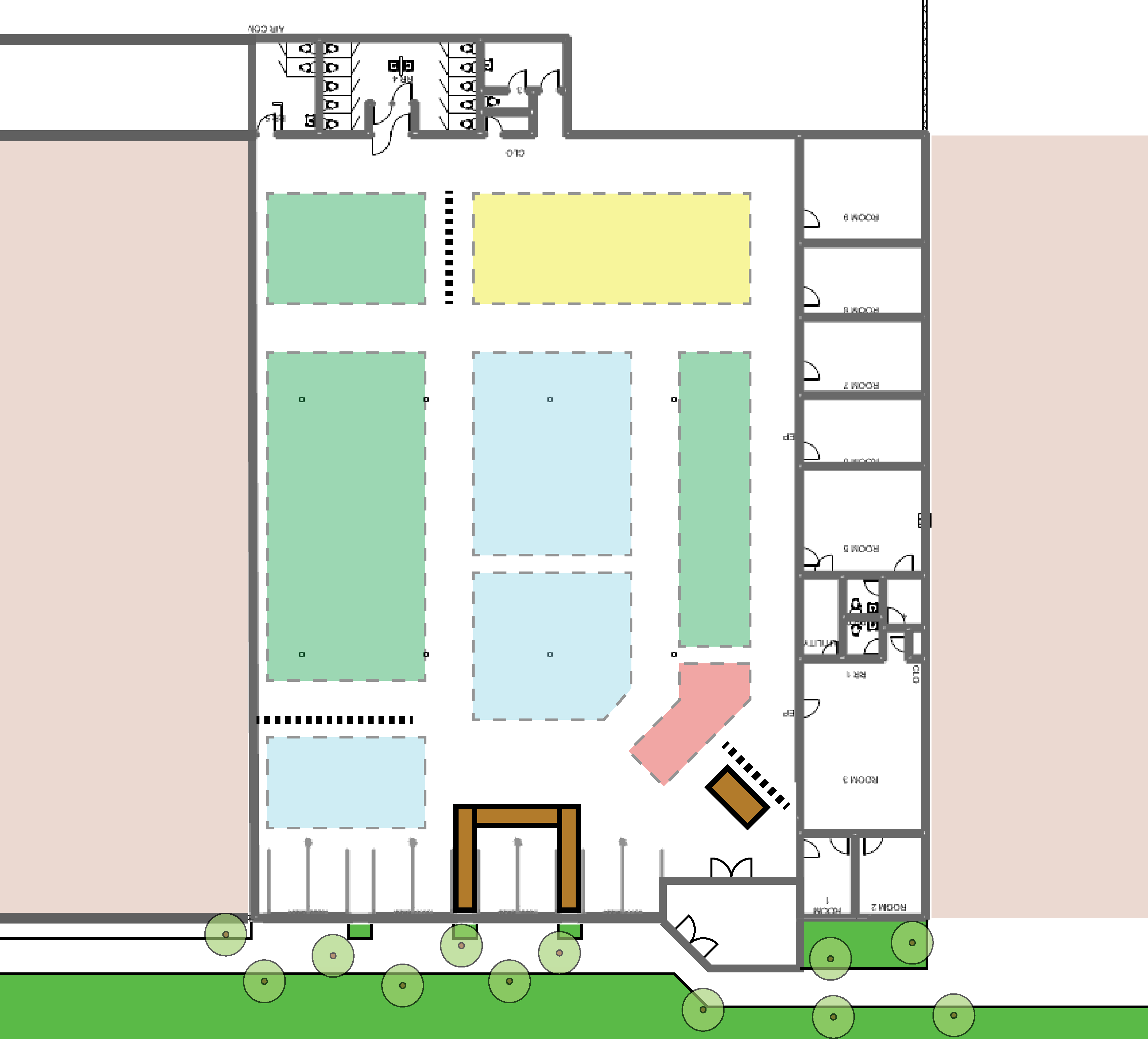 Floor plan — pod layout